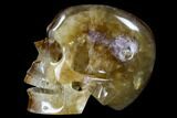 Realistic, Carved Yellow Fluorite Skull #116352-3
